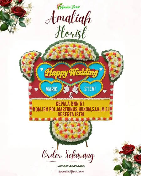 Papan Bunga Pernikahan Mandiraja Wetan